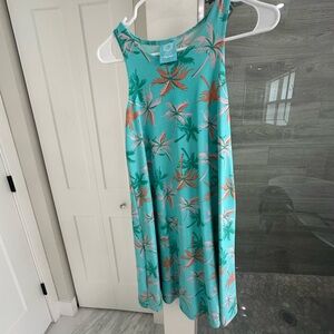 Tropical Print Sleeveless Dress